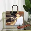 المصممين Sunshine Tote Shopping Bag Women Fashion Top Handle crossbody Shoulder Strap Beach Style Handbag letter Rom print leather bags