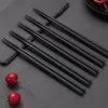 Black Chopstick Restaurant Durable Japanese Chopstick-Sushi Black-Alloy Chopsticks Chinese Food DH978