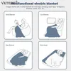 Blanket Electric Car Volt Heated Fleece Travel Throw Safety Timer Constant Temperature Heating for Winter Y2209