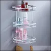 Bathroom Storage Organization 2/3 Layer Triangar Space Aluminum Shelf Corner Bath Rack Holder Shampoo Soap Cosmetic Shees Drop Deliv Dhm7K