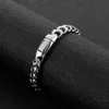 9mm 8.5inch Silver Casting Bone Chain Link Bracelet Bangle For Mens Stainless Steel Jewelry Chain Father Gifts