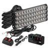 Carro 4 x 12 LED LUZES STROBE LUZ DE EMERGÊNCIA 12V Montagem universal de superfície piscando para a barra de luz de motocicleta de caminhão de carro