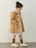 Перекрытие Amii Kids Girl En Зима сгущения теплое пальто контрастное капюшон для подростковых детей Outwear 22130131 220927