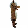 Halloween Brown Horse Mascot Costume Simulation Cartoon Character Outfits Costume Adultes Outfit Carnaval De Noël Déguisements pour Hommes Femmes