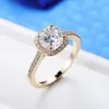 Vintage Luxury Cubic Zirconia Wedding Ring Band White Gold Plated Korean Style Valentine Day Christmas Party Iced Out Jewelry Bijo2953970