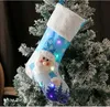 Decorazioni natalizie Calze di caramelle Ciondolo albero di Natale grigio Calza di Natale grande con luci Borsa regalo di Natale per bambini RRE14554