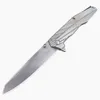 Hot KS1368 Assisted Flipper Folding Knife 8Cr13Mov Stone Wash Blade Stainless Steel Handle Outdoor EDC Pocket Knives with Retail Box