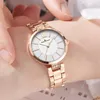 Montre-bracelets 2022 pour femmes au poignet Femmes Crystal Diamond Montres Luxury Gold Watch en acier inoxydable Horloge f￩minine