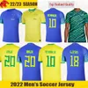 Maillot de football Coupe du monde 2022 Camiseta de futbol BRUNO G. BRÉSIL Maillot de football RAPHINHA COUTINHO JESUS VINI JR. PELE CASEMIRO équipe nationale du Brésil