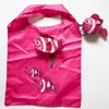 Karikatür palyaço balığı katlanır tote çantalar alışveriş hediyesi çevre dostu depolama çantası lk288