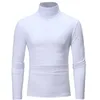 Camiscedores masculinos Turtleneck para homens cor sólidos elásticos finos magôs fino masculino de mola de outono de gola alta da marca de tricô da marca de manga longa 220928