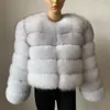 Women's Fur Faux BEIZIRU Real Coat Winter Woman Natural Warm Fashion Long Sleeve Luxury Girls Coats Ustom Made 7XL Pink Black White Green 220928