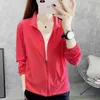 Trench Coats Anti-Ultraviolet Stand-Up Collar Mabinet Femmes Summer Suncreen Sports Derre rapide Derreau de vent Breffant Cardigan Femelle Tops 42 Y2209