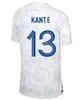 2022 Soccer Jersey 2022 2023 Mbappe Griezmann Kante Pogba Maillots de Football Maillot Sequot French Child Kit Kit Men Fans Player Player Version