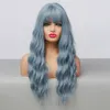 Long Curly Wigs Bangs Synthetic Cosplay Heat Resistant Costume Daily Women Hair wig