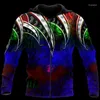 Sweats à capuche pour hommes Incroyable tatouage polynésien et couleur 3D Unisexe Deluxe Sweat à capuche Homme Sweat Streetwear Zip Pull Veste décontractée Survêtement-610