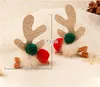Fourniture de fête Nouvelle bijoux en épingle à cheveux de Noël mignon rouge et verdure Gold Powder Clip Clip