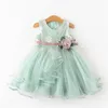 Robes de fille Christmas V￪tements Cake Smash Tenues Toddler Robe pendant 2-6 ans Costume de plage en dentelle en dentelle de plage