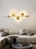 Lámpara LED de pared moderna para sala de estar, candelabro de pared de Metal con círculo nórdico, accesorio de iluminación para decoración interior del hogar