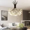 Pendant Lamps Nordic Loft Art Crystal Dandelion Chandelier Modern Warm Bedroom Living Room Cafe G4 Led Hanging Light Fixtures Free EMS