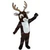 Performance Brown Deer Mascot Costumes Cartoon Elk Character Suits Suits Karnawał Dorośli Rozmiar Świąt urodzinowy Halloween strój na zewnątrz