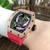 watches wristwatch Luxury richa milles designer men's fully automatic mechanical watch has fish relief every sports tape