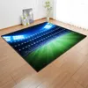 Mattor 11 slags fotbollsplan 3D Tryckt stora mattor för vardagsrum Kids Pitch Parlor Area Rug Mat Soft Flannel