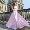 Yaz Bayan Romantik Büyük Hem Kolsuz Şifon Elbise Zarif Kadın X-Long Minimalist Stil Maxi Elbiseler