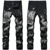 Heren jeans heren high street tijger prints jeans broek heksen ontwerpen afslanke casual mannen draken klassiek zwart blauw 220927