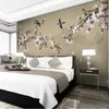 Wallpapers wellyu Customized large scale murals Chinese style hand painted magnolia flowers and birds green background wallpaper 220927