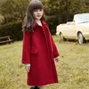 Coat Winter Girl en Elegant Thick Warm Red Jackets Parka Children Outerwear Clothes Teenage Kids Windbreaker High Quality 220927