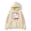 Herrtröjor tröjor Anya Anime Spy X Family Hoodies Kawaii Cartoon Mens/Womensweatshirt Topps Harajuku unisex par hoodie plus mode streetwear 220928