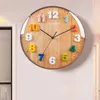 Orologi da parete Orologio da camera per bambini a colori Digital Cartoon Modern Simple Silent Quartz