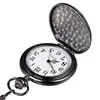Montres de poche montre de mode lettres imprimées chiffres cadran rond cadeau de fête des pères Reloj Hombre Zegarek Damski Vintage Bronze Steampunk horloge