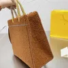 Winter Women Handbag Fur Hand Bags Plush Tote Shopping Bag Fashion letter Large Capacity Handbags Crossbody Purse Detachable Adjustable Shoulder Strap A46323