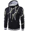 Herrjackor hoodie mens ziper hooded hoody blixt tryckt ytterkläder manliga casual män hip hop tröjor sportkläder vindbrytare pullover t220926