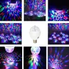 Lâmpada de bola de discoteca de cristal E27 RGB RGB LED LED DJ Bulbo Luzes Decoração para Férias Casamento Aniversário de Natal Disco Luz Luz ativada