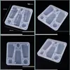 Molds Sile Resin Molds Trapezoid Round Waterdrop Pendant Mods Epoxy Diy Jewelry Making Craft Equipment Drop Delivery 2021 Tools Carsho Dhkj5