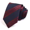 Bow Ties 2022 Design Gentleman Blue / Strip 7cm gestreepte stropdas hoogwaardige mode Formele nek voor mannen zakelijk pak werk stroptie