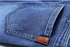 Jeans masculinos Homem de alta qualidade Famosa marca de alongamento slim fit azul clássico jeans casual calças longas 220928