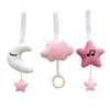 Figurines décoratives 1 ensemble INS nordique bébé Fitness support suspendu pendentif lune étoile nuage né hochet jouets infantile jouer gymnastique poussette ornements