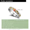 Cluster Rings Chic Silver Jewelry Women's 925 Sterling Ring Bohemian Style Inlaid 24K Gold Pattern Design Couple Wedding Gift