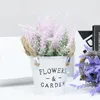 Decorative Flowers Nordic Wedding Decor Simulation Dried Metal Pail Pink Purple Lavender Art Romantic Flower Sea Party Supplies