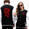 Jaquetas masculinas personalizadas Dragão Red Dragon Jackets Men Jackets Breathable Oversize Roupas Trendy Casual Autumn Streetwear Uniforme de beisebol T220926