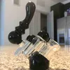 Mini mão de vidro preto cachimbo de água Dab Rig Bubbler cachimbos de vidro de água bongs