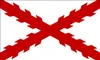 Cruz pendurada da bandeira do Império Espanhol Borgonha 100% poliéster 3x5 fts 90x150cm para decoração