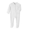 Cotton Newborn Baby Clothes Solid Color Jumpsuit Rompers Zipper Infant Boys Girls Spring Bottoming Shirt Jumpsuits Footed 20220928 E3