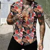 Chemises décontractées pour hommes 2022 chemise hawaïenne pour hommes imprimé en 3D plage tropicale à manches courtes t-shirts surdimensionnés hommes vêtements Camisa Masculina