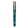 Stylos plume Hongdian N7 Résine Piston Beau Vert / Gris Peacock Totem Cap EF / F 0.4 / 0.5mm Lisse Écriture Bureau Cadeau Encre 220928