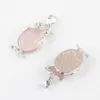 Pendentifs en pierre naturelle, Quartz Rose, petit hibou, Reiki, Animal porte-bonheur, mignon, bijoux à breloques, cadeau pour femmes et hommes, N4672